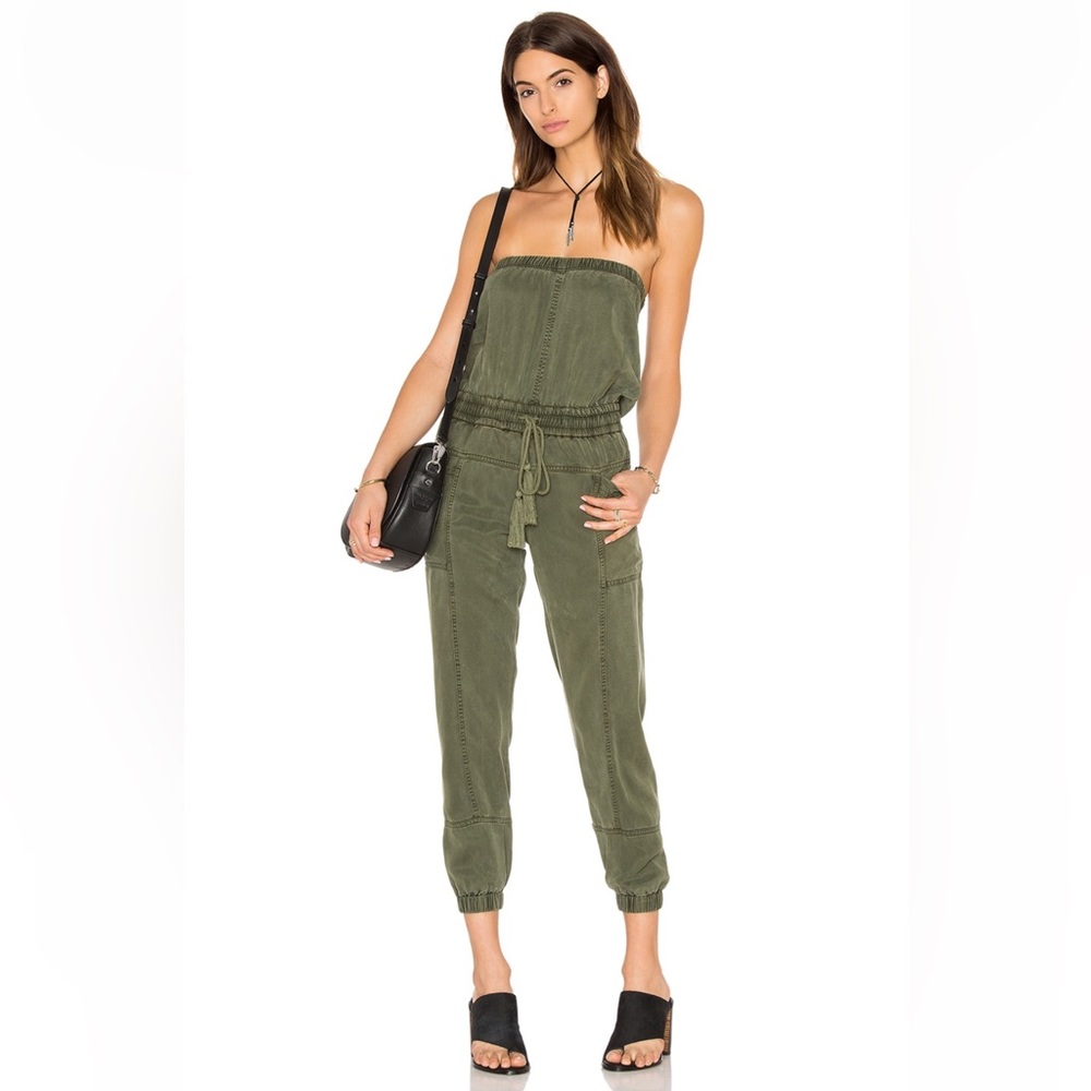 YFB CLOTHING LUKE JUMPSUIT ROMPER SIZE SMALL S SM PALM OLIVE ARMY GREEN